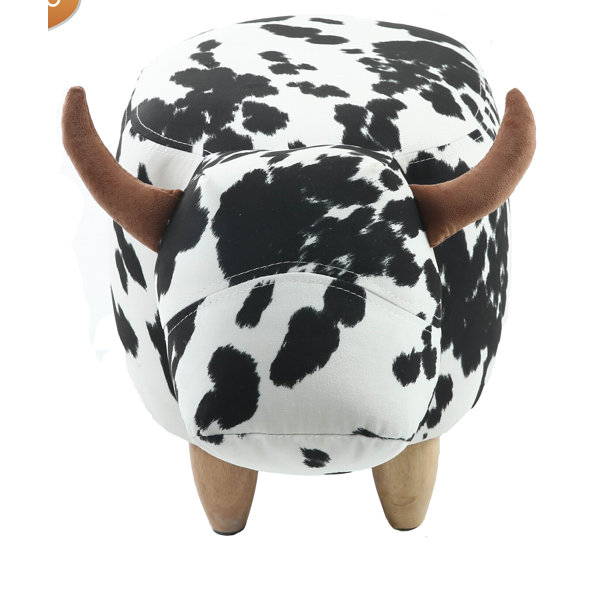 Gardeco 60cm Wide Velvet Animal Print Footstool Ottoman & Reviews